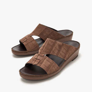 SHIKOL arabo sandali italiano Premium genuino in pelle fatta a mano fabbrica di lusso Ramadan Dubai golfo arabo pantofole per gli uomini - Product Image 1