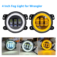 Feux antibrouillard LED de 4 pouces et 3,5 pouces, lampes spot tout-terrain, kit de mise à niveau 12V 35W pour la modification des phares de Jeep Wrangler JK TJ