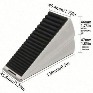 Heavy Duty Spring-Loaded Stainless Steel <b>Door</b> <b>Stopper</b>-Adjustable Decorative <b>Door</b> Stop Wedge for Bottom <b>Door</b> Tall <b>Draft</b> Blocker - Product Image 4