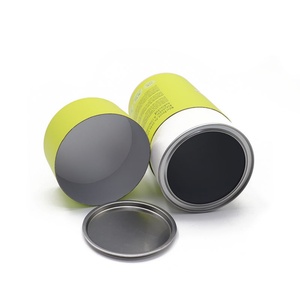 Tube en carton kraft 100 % biodégradable pour poudre de collagène, protéines et matcha, avec couvercle métallique, emballage alimentaire, contenant pour poudre - Product Image 6