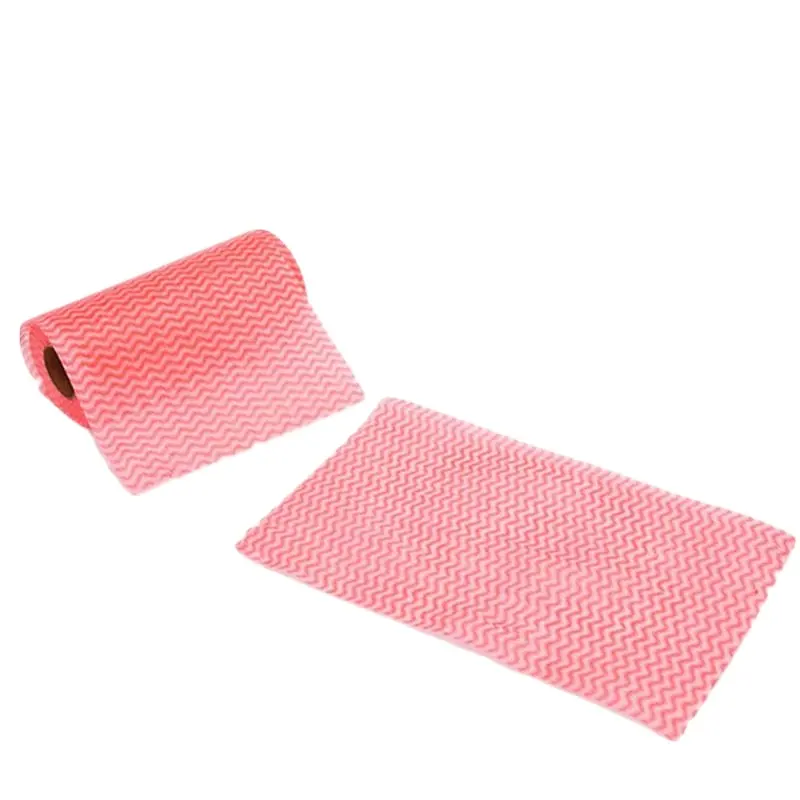 Polyester Viscose Chất Liệu Làm Sạch Vải Nhà Bếp Khăn Tẩy Dầu Abtoilet Giấy Rolldishcloth Không Dệt Vải Tùy Chỉnh