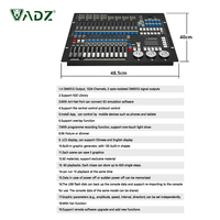 Contrôleur ADZ 1024 Éclairage de scène Console Dmx512 multicanaux Dj disco Console de lumière à tête mobile JC- 1024A Contrôleur Dmx