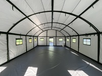 Carpa de Lona Grande para las Cuatro Estaciones, de 3 Capas, con Arco de Acero, para Clima Frío