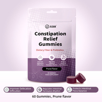 Gummies de fibres prébiotiques saveur prune, supplément végétal pour la santé digestive, gummies vitaminés
