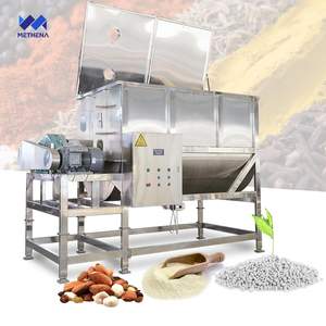 Mélangeur horizontal à double hélice à ruban chauffant pour pâte et poudre sèche, 100, 500, 1000, 2000 kg, pour engrais - Product Image 1