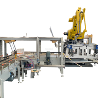 Robot palettiseur automatique pour cartons, canettes, bouteilles, sacs - Palettiseur robotisé à haute productivité