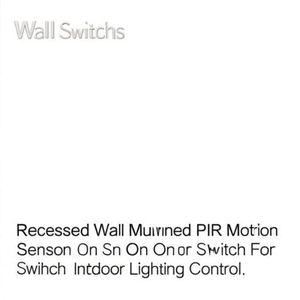 Sensore di movimento PIR da incasso a parete con interruttore on/off per il controllo dell'illuminazione interna - Product Image 2