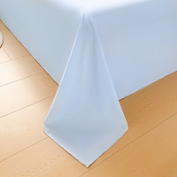 Ensemble de literie en microfibre bleu clair 3 pièces, 100% polyester, ensemble de draps doux et respirants, textile de maison pour toutes les saisons