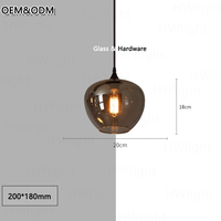 Suspension moderne en verre cognac en forme de goutte d'eau, abat-jour en forme de poire, finition noire, luminaire de plafond pour îlot de cuisine, salle à manger, salon, chambre, décoration