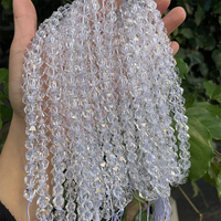 Vente flash - Perles en pierre de quartz clair facettées, pour la création de bijoux DIY, collier, bracelet