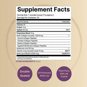 Poudre de collagène multi-peptides favorisant le métabolisme, la combustion des graisses et la gestion du poids - Product Image 2