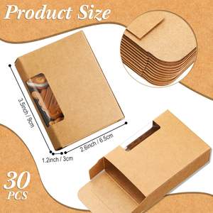 Boîte en papier kraft avec fenêtre transparente, boîtes à savon pour la fabrication de savon artisanal, boîte cadeau rectangulaire de Noël pour bijoux, biscuits, gâteaux - Product Image 3