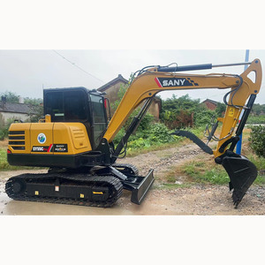 Mini Excavadora Usada Sany SY55 <span class=keywords><strong>de</strong></span> Marca China con Pocas Horas <span class=keywords><strong>de</strong></span> Trabajo para Uso Doméstico, Excavadora Pequeña <span class=keywords><strong>de</strong></span> 5.5 Toneladas con Motor EPA - Product Image 1