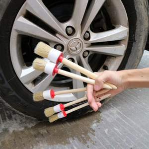 Ensemble de brosses de beauté Brosses de <span class=keywords><strong>d</strong></span>étail de voiture Se Premium Natural Boar Hair <span class=keywords><strong>Auto</strong></span> Cleaning Washing Interior or Exterior - Product Image 6