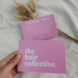 Biểu Tượng Tùy Chỉnh 400G Tráng Giấy Thẻ Kinh Doanh Giảm Giá Phiếu Giảm Giá Bưu Thiếp Tùy Chỉnh Cảm Ơn Bạn Thẻ Cho Doanh Nghiệp Nhỏ - Product Image 5