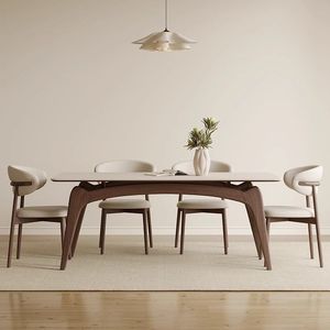 <span class=keywords><strong>Tavolo</strong></span> da Pranzo <span class=keywords><strong>Rettangolare</strong></span> Moderno di Lusso in Legno Massello di Frassino Bianco Impermeabile, Design Semplice <span class=keywords><strong>per</strong></span> Arredamento Sala da Pranzo - Product Image 2