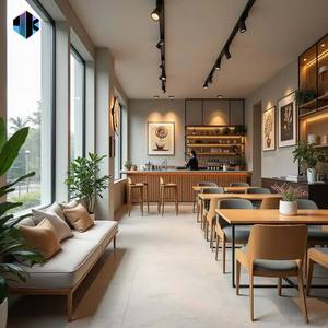 Customized moderno isolato e insonorizzato posti a sedere all'aperto Coffee Shop struttura in acciaio prefabbricata <span class=keywords><strong>casa</strong></span> contenitore - Product Image 5