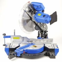 Scie à onglet composée inclinable à droite INTOUGH 2200W 14 pouces 355mm à simple biseau avec laser et bras d'extension pour la coupe du bois et de l'aluminium