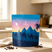 Staande opbergzak met full colour print voor droge snacks, kokosnoot, fruit en voedselverpakkingen