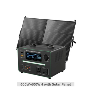 Station d'alimentation extérieure 600Wh, générateur solaire 600W avec ports USB-C et allume-cigare - Product Image 1