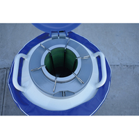 Conteneur à azote liquide LN2 à double couche de 35 litres avec support à quatre niveaux et ouverture de 125 mm