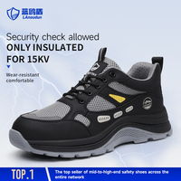 Chaussures de sécurité LAnoudun, isolation 15KV, semelle en caoutchouc, microfibre noire, semelle intérieure en éponge hautement élastique, nouveau style, pour entrepôt et machinerie