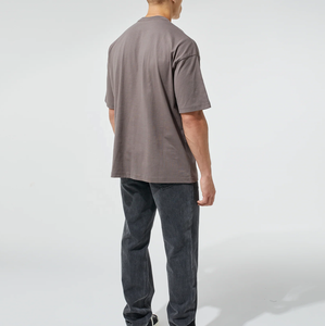 Personnalisable 100% coton recadrée Boxy Fit hommes T-Shirt décontracté style surdimensionné avec 260 grammes de tissu poids - Product Image 5