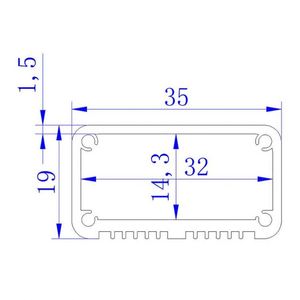 Caja de Conexiones IP54 de Perfil de Aluminio Extruido EBM, Carcasa para Controlador LED con PCB Personalizable, Caja para Controlador Eléctrico - Product Image 4