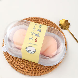 Plástico transparente Twin Moon Cake Blister Packaging PET Muffin Postre Clear Two Cupcake Packaging Container con tapa <span class=keywords><strong>de</strong></span> cúpula - Product Image 5
