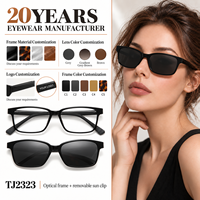 Montures de prescription TR90 avec clip solaire et verres TAC – Vente en gros de montures de lunettes – Ensemble de montures de lunettes