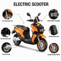 Scooter électrique sportif haute puissance 72v, moto électrique tout-terrain pour adultes avec pédale de moto électrique