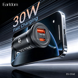 Cargador de coche portátil Earldom 30W PD QC3.0 de carga rápida compatible con Huawei/Xiaomi/Apple/Samsung con protocolo de carga rápida completo. - Product Image 2