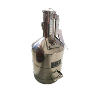 Bidon de mesure portable en acier inoxydable de type Sérénite de 20 L pour huile et essence