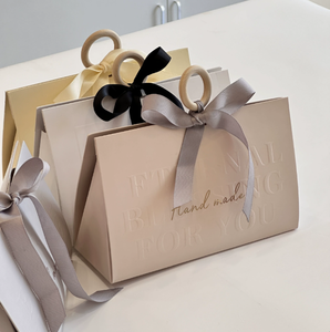 Wholesale One-piece in stock high-end luxurious wooden <b>ring</b> ribbon hand-held gift box logo paper box as souvenir packaging box - Product Image 2