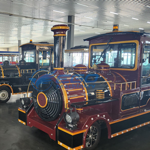 Tren Eléctrico de Estilo Retro para Parques Temáticos y Centros Comerciales, Tren Turístico Clásico para Ferias y Atracciones - Product Image 4