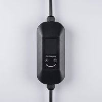 Nouvelle station de charge portable pour véhicules électriques, type 2, charge AC, 7 kW, IP65, câble de 5 m, unité d'affichage pour la maison, le bureau, les voyages