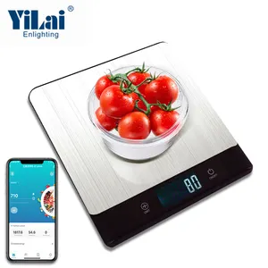 Balança inteligente de cozinha tuya de 2021, balança de cozinha portátil, nutritiva, azul, para 5kg