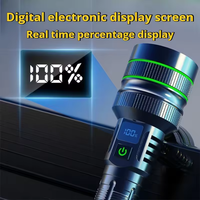 Lampe de poche LED puissante à longue portée, torche rechargeable à zoom, lampe à lumière forte, lanterne portable d'extérieur, étanche