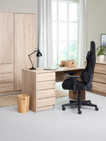 Chaise de jeu de style course en promotion, chaise de bureau ergonomique à dossier haut, siège d'ordinateur inclinable et pivotant avec repose-pieds