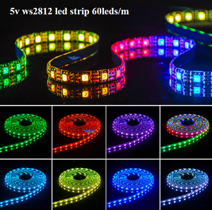 Giấc Mơ Màu DC5V WS2812 dẫn ánh sáng <span class=keywords><strong>SMD5050</strong></span> 30/60/144LEDs/M 10mm 12mm IP20 IP65 IP68 ws2812ic pixel dẫn dải ánh sáng cho Disco bar - Product Image 3