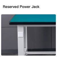 Banco de Trabajo Metálico Resistente con Gabinete Lateral y Capacidad de Carga de 500 kg, Diseño Moderno para Reparación de Electrónica y Laboratorio de Montaje