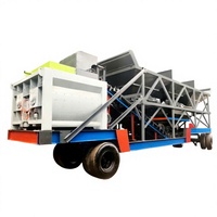 Centrale à béton mobile forcée JS2000 120m³/h, contrôlée par PLC, avec moteur à roulement, pour la production aéroportuaire et civile
