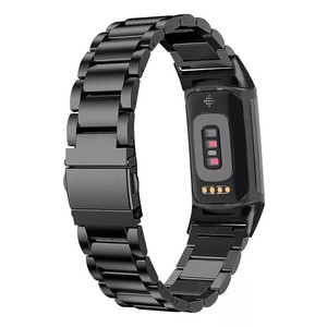 Bracelet de remplacement en acier inoxydable de <span class=keywords><strong>luxe</strong></span> pour hommes et femmes, pour <span class=keywords><strong>Fitbit</strong></span> Charge 5 4 3 Smart Band - Product Image 1
