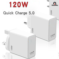 Chargeur mural rapide GaN 120W 1 port PD avec matériau ignifuge PC et prises UK/US/EU/JP/AU pour ordinateurs portables/modèles 17/16 MC-23