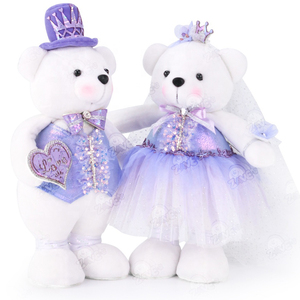 Zaves zarif mor prenses elbise oyuncak ayı kız süs yumuşak düğün Favor hediye üreticinin düğün ayılar bebek - Product Image 2
