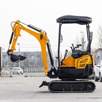 Miniexcavadora Hightop HT-18 1.8T con Motor Potente y Bajo Consumo de Combustible, Equipo de Construcción