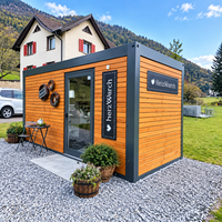 Maisonnette en acier avec certificat ISO, finition bois, installation facile, maison modulaire en conteneur pour Airbnb