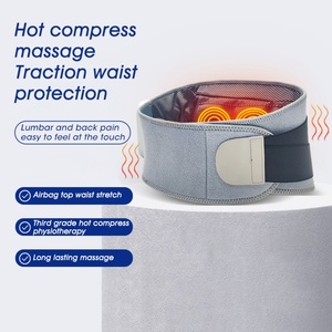 Ceinture de soutien lombaire gonflable à pression d'air, à vibration, à chaleur graphène et infrarouge lointain, avec compresse chaude pour la taille - Product Image 2