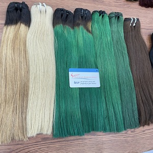 Caliente tendencia doble hueso recto vietnamita solo donante cutícula alineada colores crudos extensiones de cabello sin desprendimiento muy buscado - Product Image 3