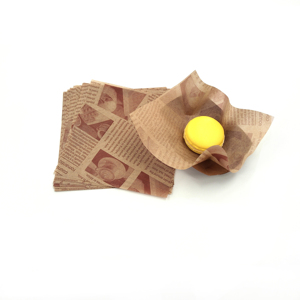 Papier sulfurisé imprimé 10x10 pouces de haute qualité, qualité alimentaire, en feuilles, pour hamburgers - Product Image 1